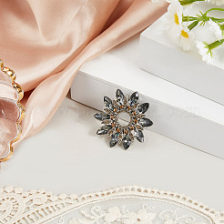Броши со стразами из цветочного сплава для рюкзака&nbsp;JEWB-WH20011-02B