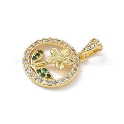 Латунные микро проложить кубического циркония подвески KK-S337-06G-B