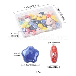 40шт фарфоровые бусины ручной работы PORC-FS0001-37