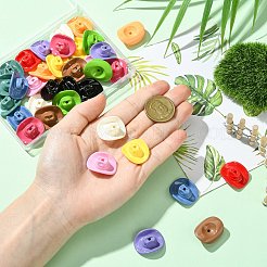 36шт 12 цвета непрозрачные акриловые бусины&nbsp;SACR-CJ0001-84