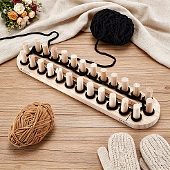 Métier à tricoter en bois épais pour la confection de couvertures&nbsp;AJEW-WH0880-31A