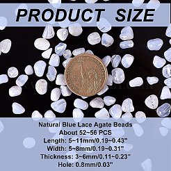 Натуральный голубой кружевной агат бисер нитей G-AR0002-70