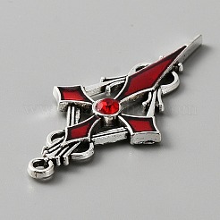 Подвеска из сиамского горного хрусталя с красной эмалью ENAM-WH0001-06AS-04