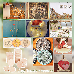 Неокрашенные деревянные кабошоны WOOD-WH0026-06A