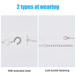10 шт. набор из 10-х стильных ожерелий с подвесками из сплава и цепочками из нержавеющей стали 304&nbsp;NJEW-AB00019