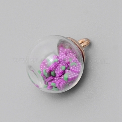 Подвески из прозрачного стекла&nbsp;GLAA-WH0026-01B