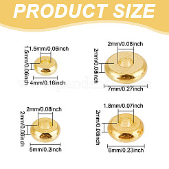 160 шт. 8 стиля плоские круглые латунные разделительные бусины&nbsp;KK-GO0001-40