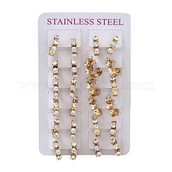 Pendientes de aro de acero inoxidable 201&nbsp;EJEW-D354-15G
