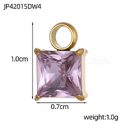 Подвески из нержавеющей стали 304 со стразами STAS-OY003-88G