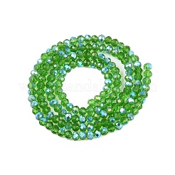 Стеклянные бусины с гальваническим покрытием  EGLA-A044-T2mm-L11