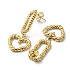 Серьги-гвоздики из нержавеющей стали 304 с ионным покрытием (IP) EJEW-K269-05G