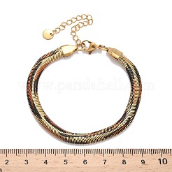Браслеты-змейки из нержавеющей стали 304 для женщин BJEW-C103-02G