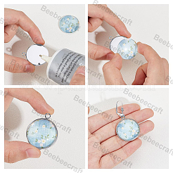 20 pz 304 ciondolo cabochon in acciaio inox&nbsp;STAS-BBC0010-67P-02