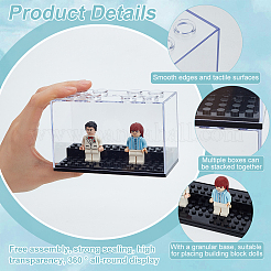 Пластиковая витрина для минифигурок&nbsp;AJEW-WH0561-29