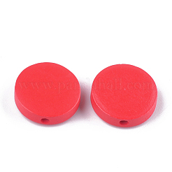 Расписные бусины из натурального тополя WOOD-S045-063A-02