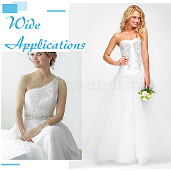 1 пара цветочных аппликаций из полиэстера с вышивкой PATC-ME0001-02