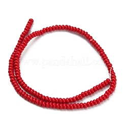 Синтетических нитей бирюзовые бусы G-Z110-B01-2x4mm-02