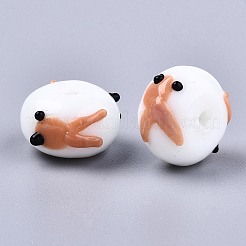 Ручной работы ухабистым Шарики Lampwork LAMP-S194-004F