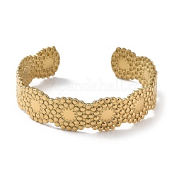 Ионное покрытие (ip) 304 нержавеющая сталь манжеты браслеты для женщин BJEW-Z078-18G