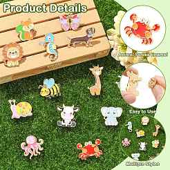 12 pin esmaltado de la serie animal de 12 estilos&nbsp;JEWB-CJ0003-64