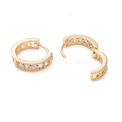 Messing Micro Pave klare Zirkonia Creolen&nbsp;LS-EJEW-S234-05G