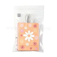 12 шт. 5-х цветные прямоугольные бумажные подарочные пакеты с рисунком подсолнуха CARB-FS0001-06