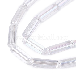 Galvanisieren transparente Glasperlen Stränge&nbsp;EGLA-Q132-02A-C03