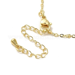 Кулон из микро-паве из латуни с цирконом NJEW-B082-04G-02