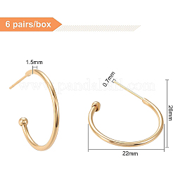 Серьги-кольца из латуни EJEW-BC0001-03G