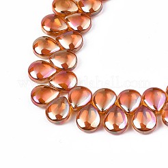 Perles en verre plaquent brin&nbsp;X-EGLA-S188-27-B01