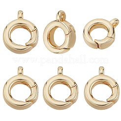6 шт. латунные пружинные кольца-затворы&nbsp;KK-SC0007-08