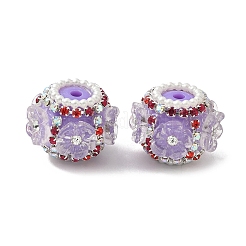 Бусины из смолы в виде цветка со стразами CLAY-NH0003-05S