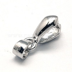 ロジウムメッキスターリングシルバーのアイスピックとピンチベイル  プラチナ  10.5x3mm  穴：4x3mm  ピン：0.6mm&nbsp;X-STER-A006-333P