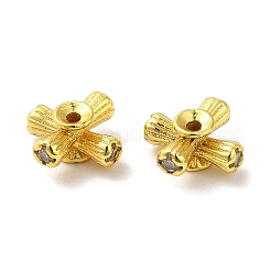 Стойки обшивки латунь микро проложить кубического циркония бусы KK-F863-11G