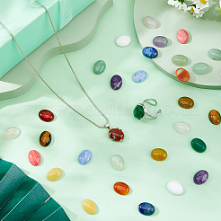 32 шт. 16 стиля кабошонов из натуральных и синтетических смешанных драгоценных камней G-FH0002-49