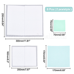 8 шт. 4-х видовая салфетка для полировки серебра&nbsp;AJEW-AR0001-33