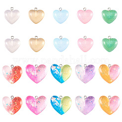 20pcs 10 Farben transparente Harzanhänger&nbsp;CRES-TA0001-43