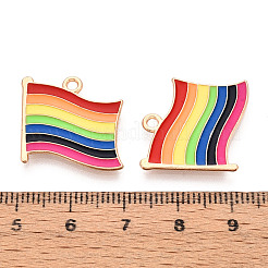 Подвески из эмали из сплава флага гордости цвета радуги&nbsp;X-ENAM-K067-10