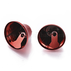 アイアン製ベルペンダント  クリスマスジュエリーには  レッド  23.5x26mm  穴：3mm&nbsp;IFIN-Q131-01B