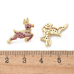 Латунные микро проложить серьги стержня кубического циркония&nbsp;EJEW-Q015-09G