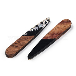 Подвески из непрозрачной смолы и ореха RESI-N039-64B