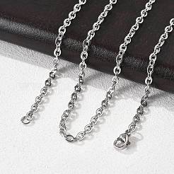 Устойчивое к потускнению классическое простое ожерелье из нержавеющей стали 304 для мужчин и женщин с цепочкой STAS-P045-03P