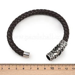 Плетеные браслеты из микрофибры для мужчин и женщин BJEW-H631-01AS-02