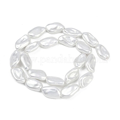 Нити бусин из искусственного жемчуга с гальваническим покрытием из фарфора BSHE-Z009-01B