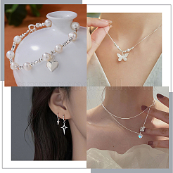 50 шт. 925 открытых кольца из стерлингового серебра&nbsp;STER-BBC0006-18A