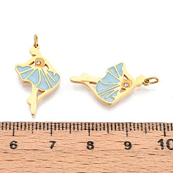 Подвески из нержавеющей стали 304 с эмалью&nbsp;STAS-N115-01C-G