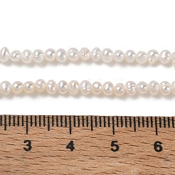 天然養殖淡水パールビーズ連売り  グレード3 A  ポテト  ベージュ  2~3mm  穴：0.1mm  約133~135個/連  14.96''（38センチメートル）&nbsp;PA-CBAC463-35