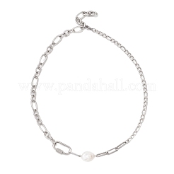 Цепочки и цепочки-скрепки из нержавеющей стали 304 с рисунком Фигаро&nbsp;NJEW-JN05834