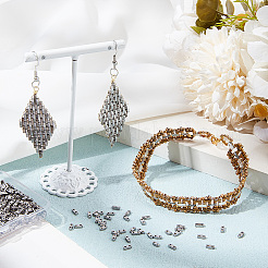 640 pièce de perles de rocaille en verre galvanisé&nbsp;SEED-NB0002-05B
