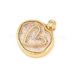 Подвески из прозрачной эпоксидной смолы из латуни&nbsp;LS-KK-B163-01G-02